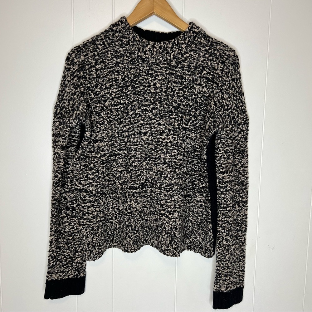 Rag & Bone Wool Blend Marled Pullover Sweater Sz XS Tan/Black